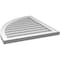 Ekena Millwork Quarter Round Top Left Surface Mount PVC Gable Vent w/ 2"W x 1-1/2"P Brickmould Frame, 24"W x 28"H GVPQL24X2802SN - alternate 2